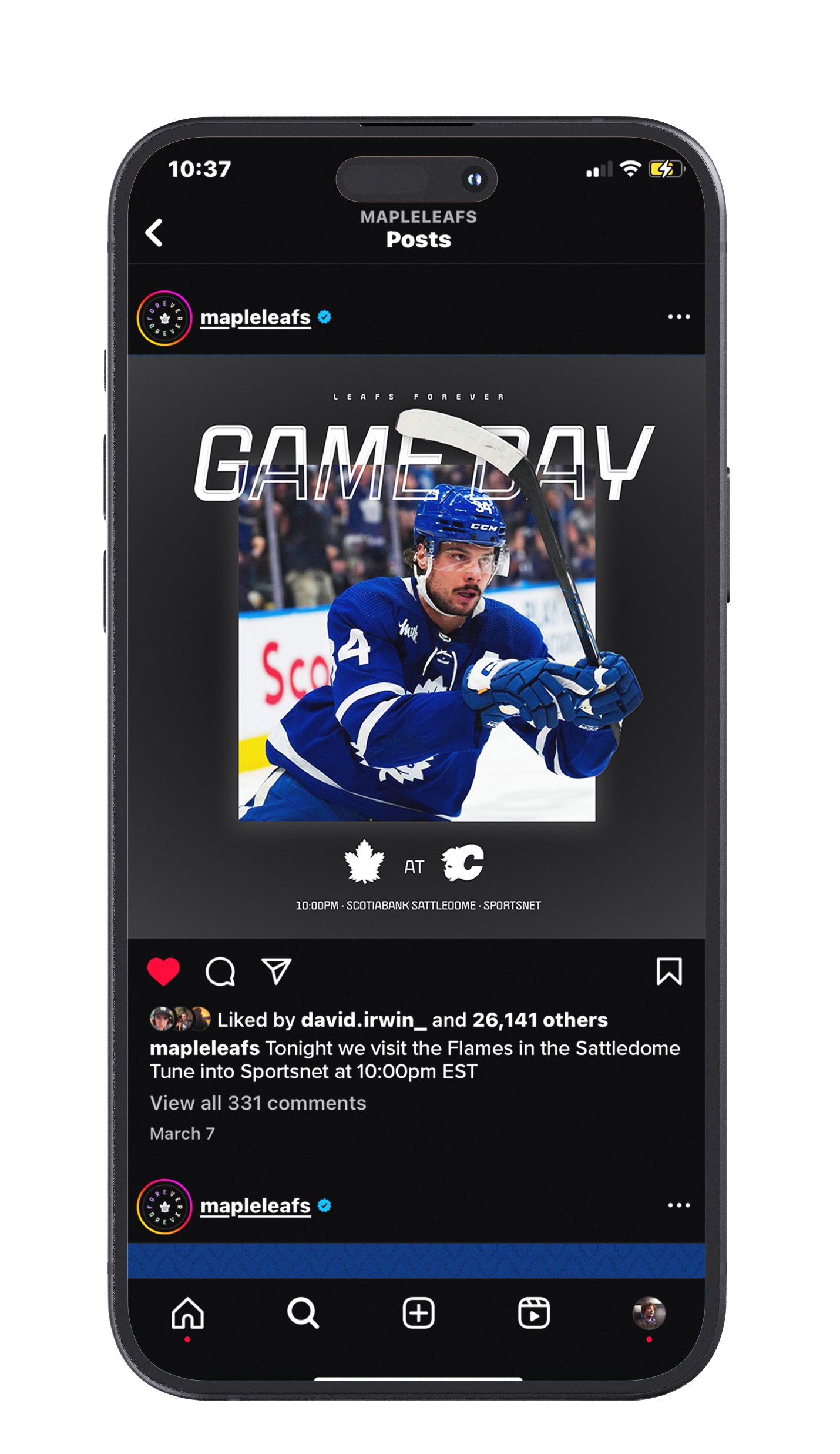 Game day post mockup